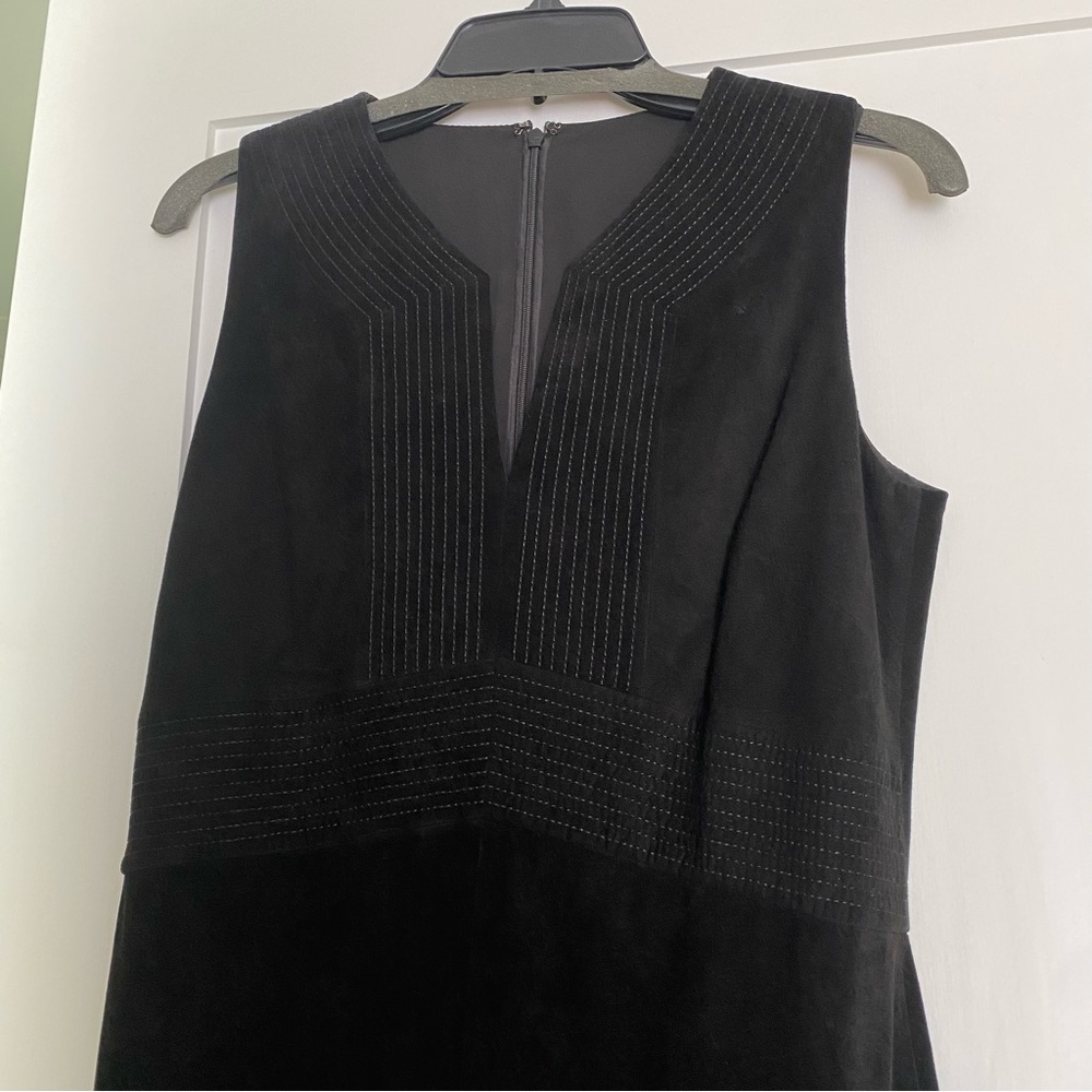Black Suede Sleeveless Dress